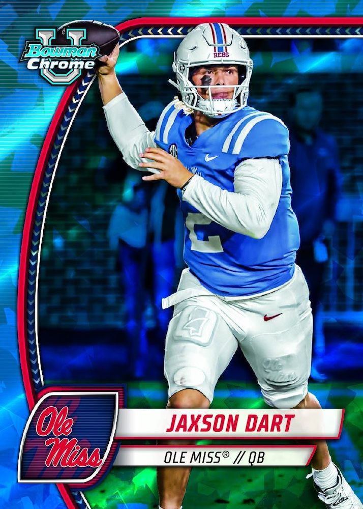 2024 Bowman University Chrome Sapphire Football Checklist Guide in-content 1