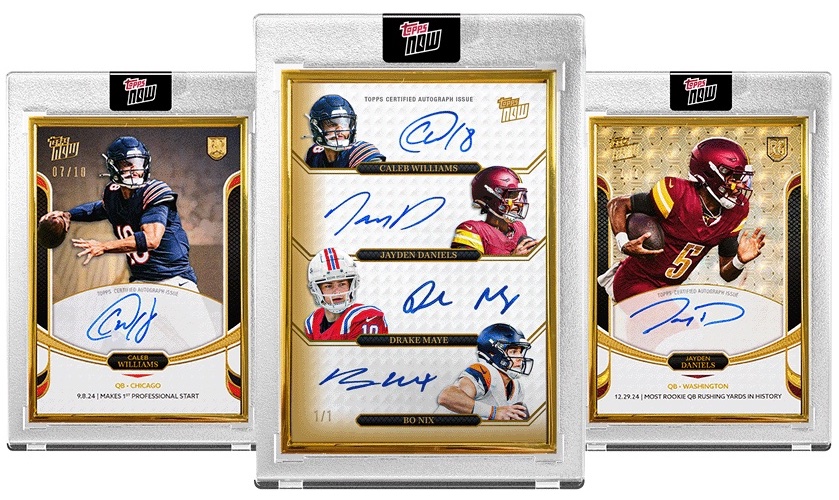 2024 Topps Now Rookie Campaign Quarterbacks Football Checklist Guide in-content 2