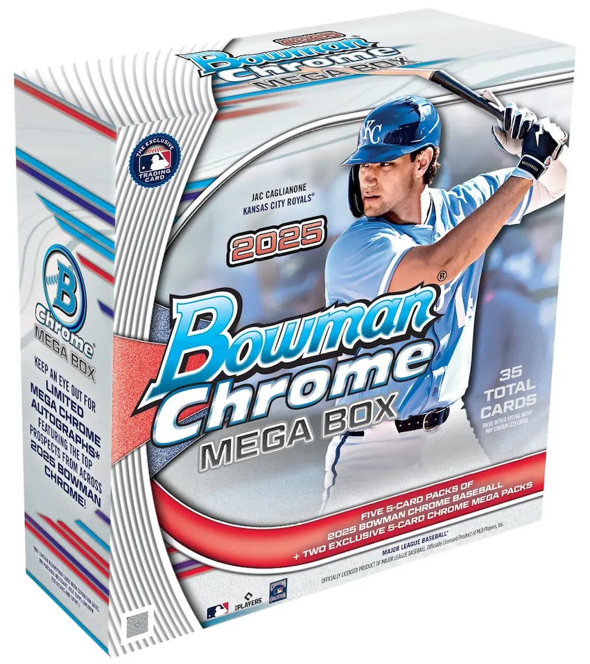 2023 Bowman Chrome Baseball Mega Box – Factory Sealed – 35 Cards
