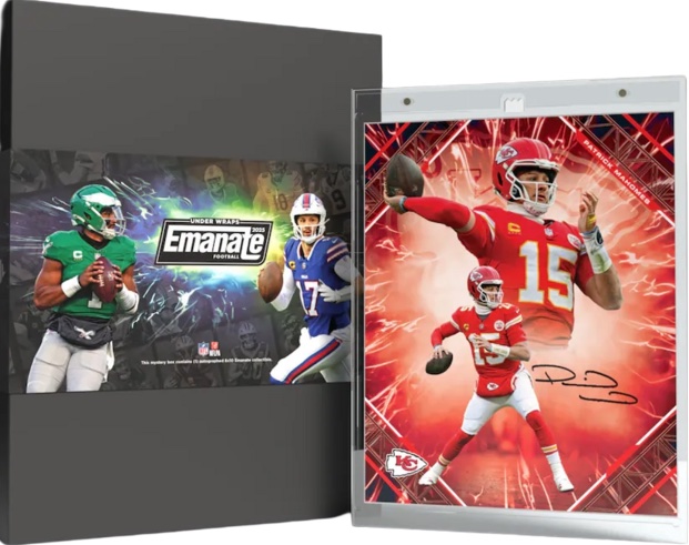 2025 Fanatics Under Wraps Emanate NFL Autographed Photo Football Checklist Guide in-content 1