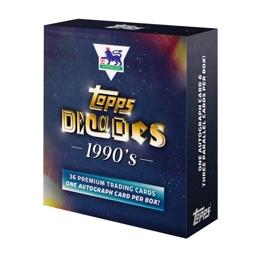 2025 Topps Decades Premier League 1990s Soccer Checklist Guide