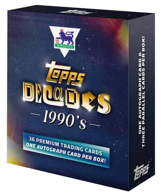 2025 Topps Decades Premier League 1990s Soccer Checklist Guide
