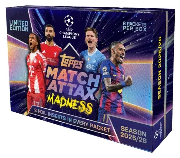 2025-26 Topps Match Attax Madness UEFA Champions League Soccer Checklist Guide