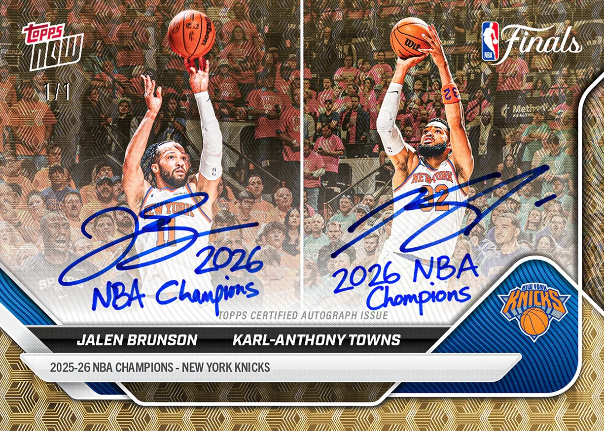 2026 Topps Now New York Knicks NBA Champions Basketball Checklist Guide in-content 12