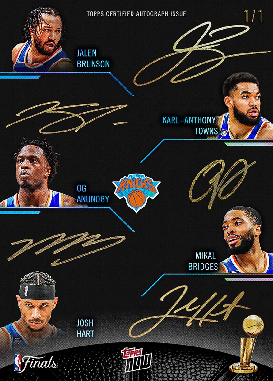 2026 Topps Now New York Knicks NBA Champions Basketball Checklist Guide in-content 14